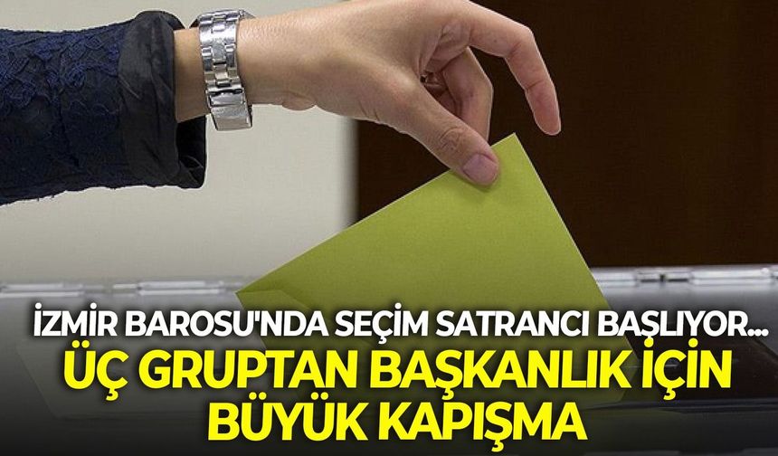 İzmir Barosu'nda seçim satrancı başlıyor... Başkanlık için üç gruptan büyük kapışma