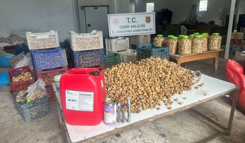 İzmir’de incir skandalı: Lavabo açıcıyla beyazlatılan 3 ton ürüne el konuldu