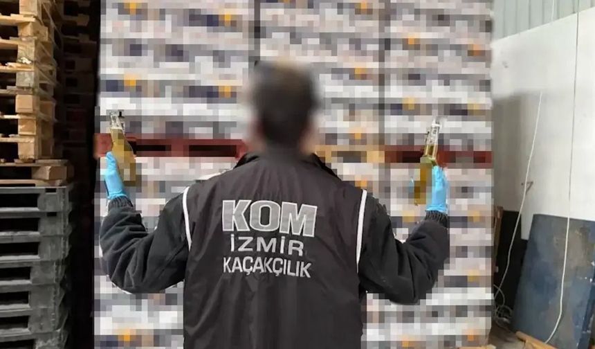 İzmir’de kaçak alkol operasyonu: 21 bin litre etil alkol ele geçirildi