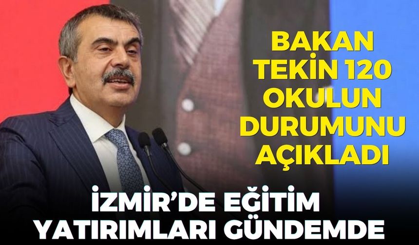 İzmir’de eğitim yatırımları gündemde: Bakan Tekin 120 okulun durumunu açıkladı