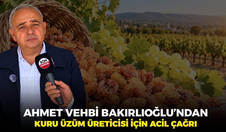 Ahmet Vehbi Bakırlıoğlu’ndan Kuru Üzüm Üreticisi İçin Acil Çağrı