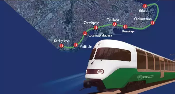 Sirkeci Kazlıçeşme Duraklar ve İstasyon Bilgileri