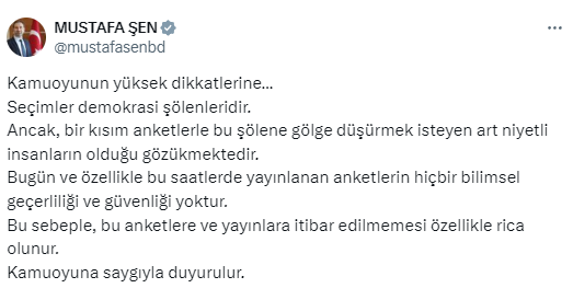 Mustafa Şen Twit