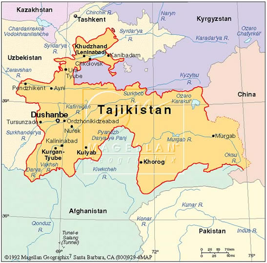 Tacikistan Haritasi