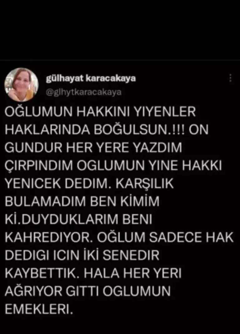 Batuhan'ın annesinin attığı tweet: