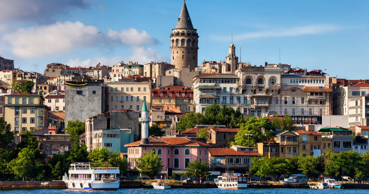 Galata Tower In Istanbul In Turkey