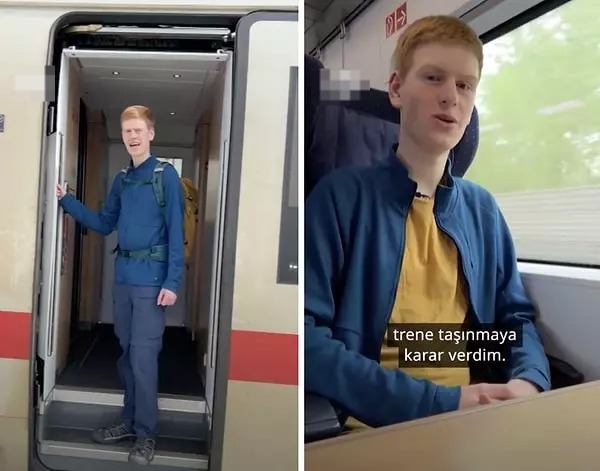 Almanya'da trenlerde yaşayan 17 yaşındaki Lasse Stolley