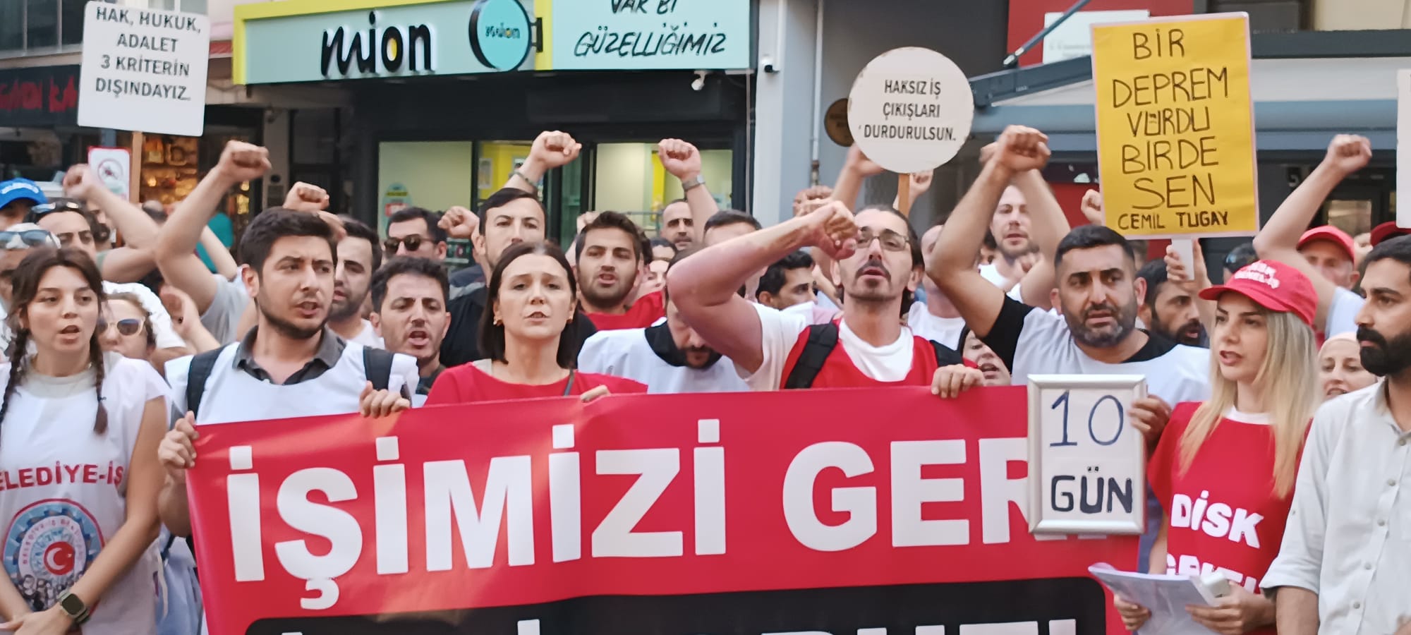 İZBB İŞTEN ÇIKARILAN İŞÇİLER ALSANCAK