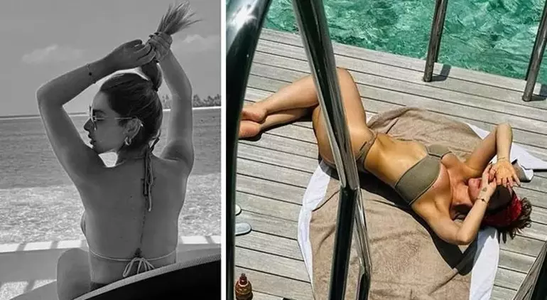 hadise, deniz kenarında çekilen bikinili fotoğrafları