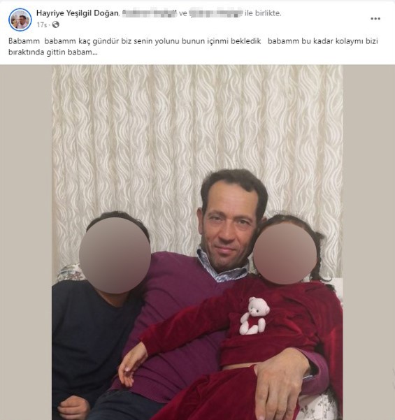 Kızının paylaşımı yürek burktu