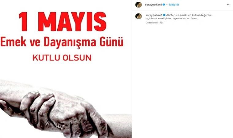 Türkan Şoray 1 Mayıs Paylaşımı