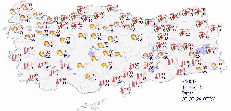 16 Haziran Hava Durumu Bayram Hava Durumu