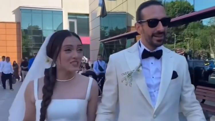 İlk görüntüler geldi| Merve Dizdar ve Cihan Ayger evlendi!