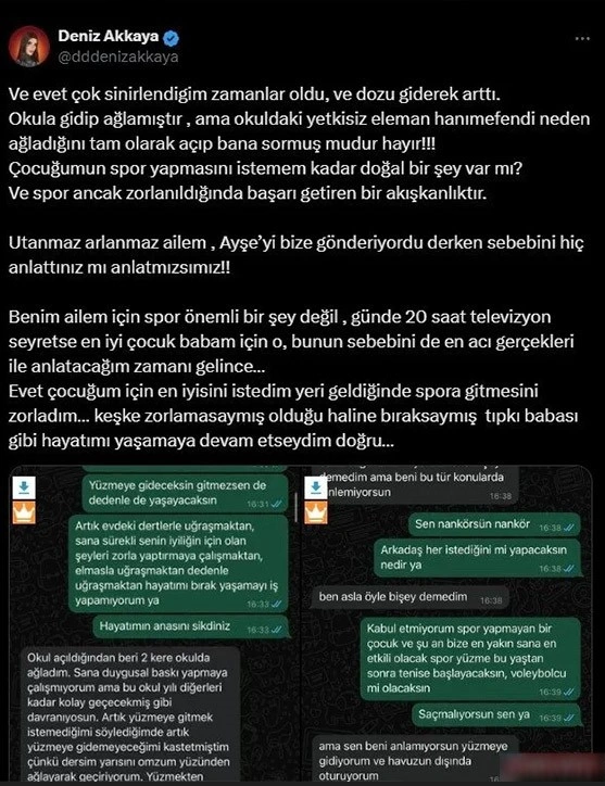 WhatsApp mesajlarını paylaştı