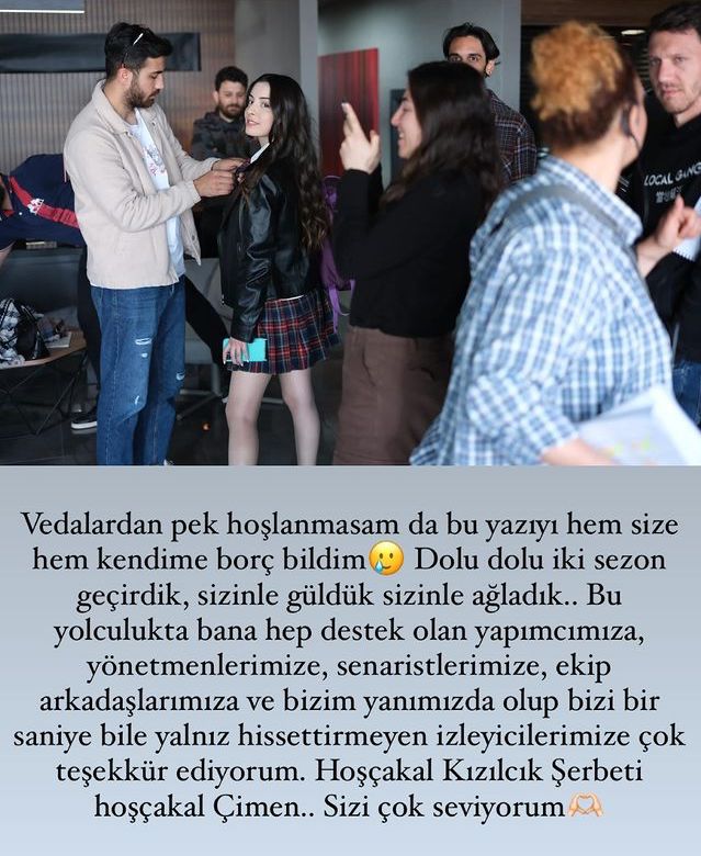 Kızılcık Şerbeti'ne veda eden Selin Türkmen: "Hoşçakal Kızılcık Şerbeti, hoşçakal Çimen"