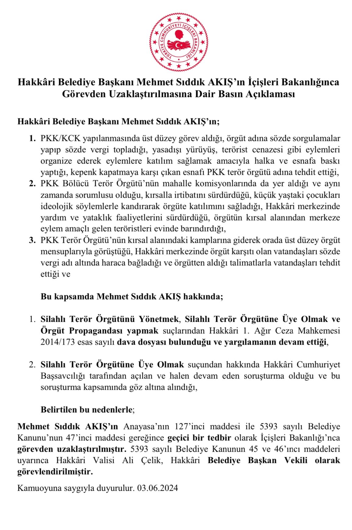 Hakkari Basın Açıklaması