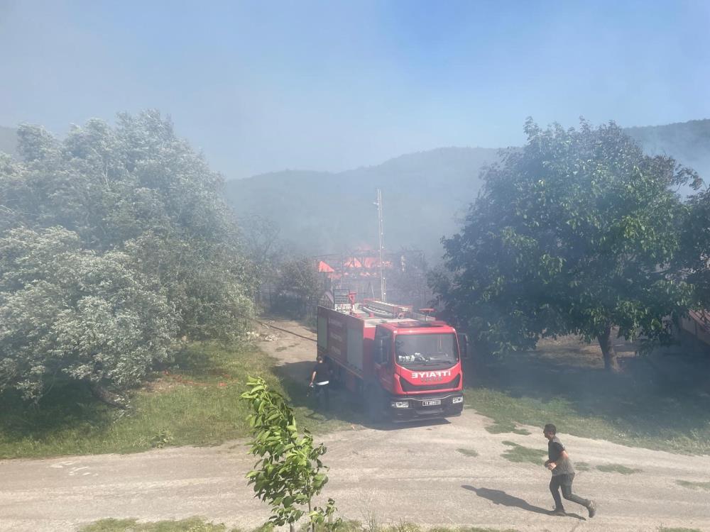 Köye Kastamonu ve Karabük'ten çok sayıda itfaiye ve orman ekibi sevk edildi.