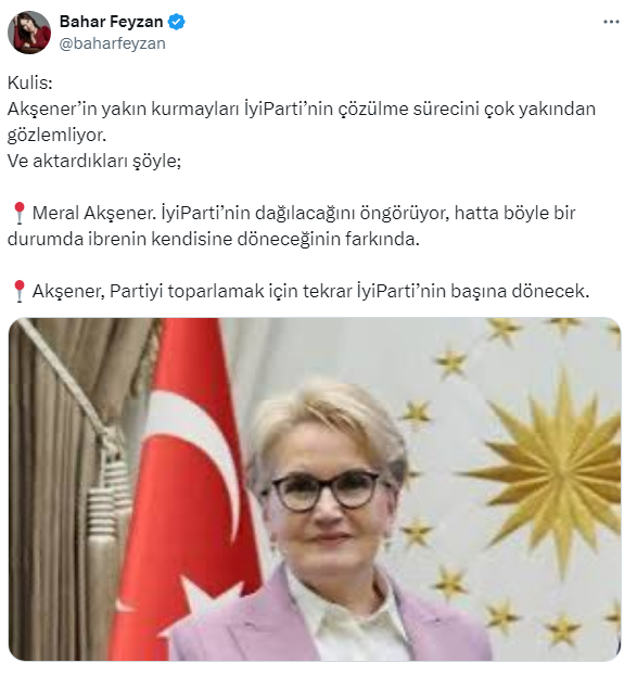 Akşener geri mi dönüyor?