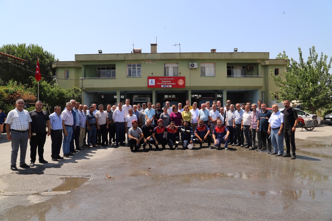 İzmir Büyükşehir Belediyesi ve Ödemiş Belediyesi işbirliğinde yangın eğitimi verildi!