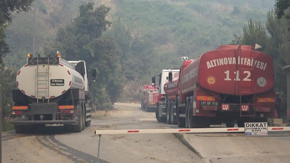 Bölgede Yalova, Altınova, Çiftlikköy, Taşköprü, TASKİB itfaiye ekipleri çalışma yapıyor. Yangına bir helikopter ile de havadan müdahale ediliyor