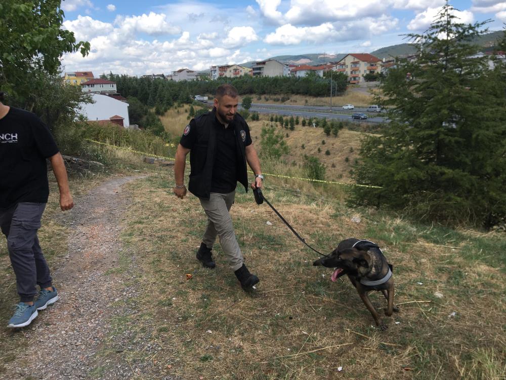 Hassas burunlu köpek Zeyna'nın da katıldığı arama çalışmaları sırasında TEM Otoyolu'ndaki yeşillik alanda çürümüş bir ceset bulundu. 