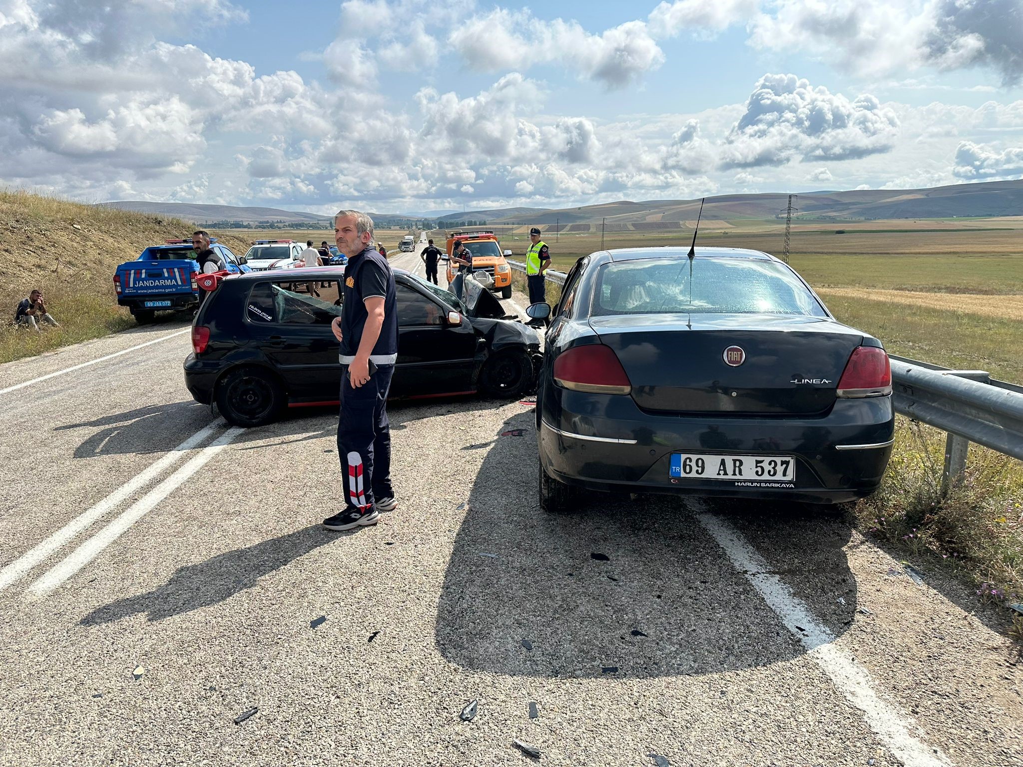 Bayburt’ta Trafik Kazası 5 Yaralı (1)