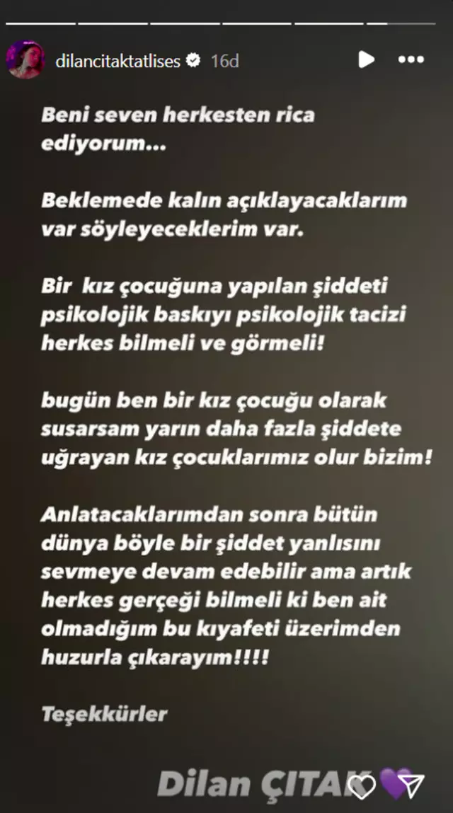 Dilan Çıtak Paylaşım