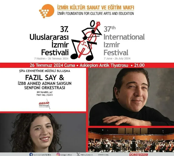 Ünlü orkestra şefi Nil Venditti ve piyanist Fazıl Say sahne alacak