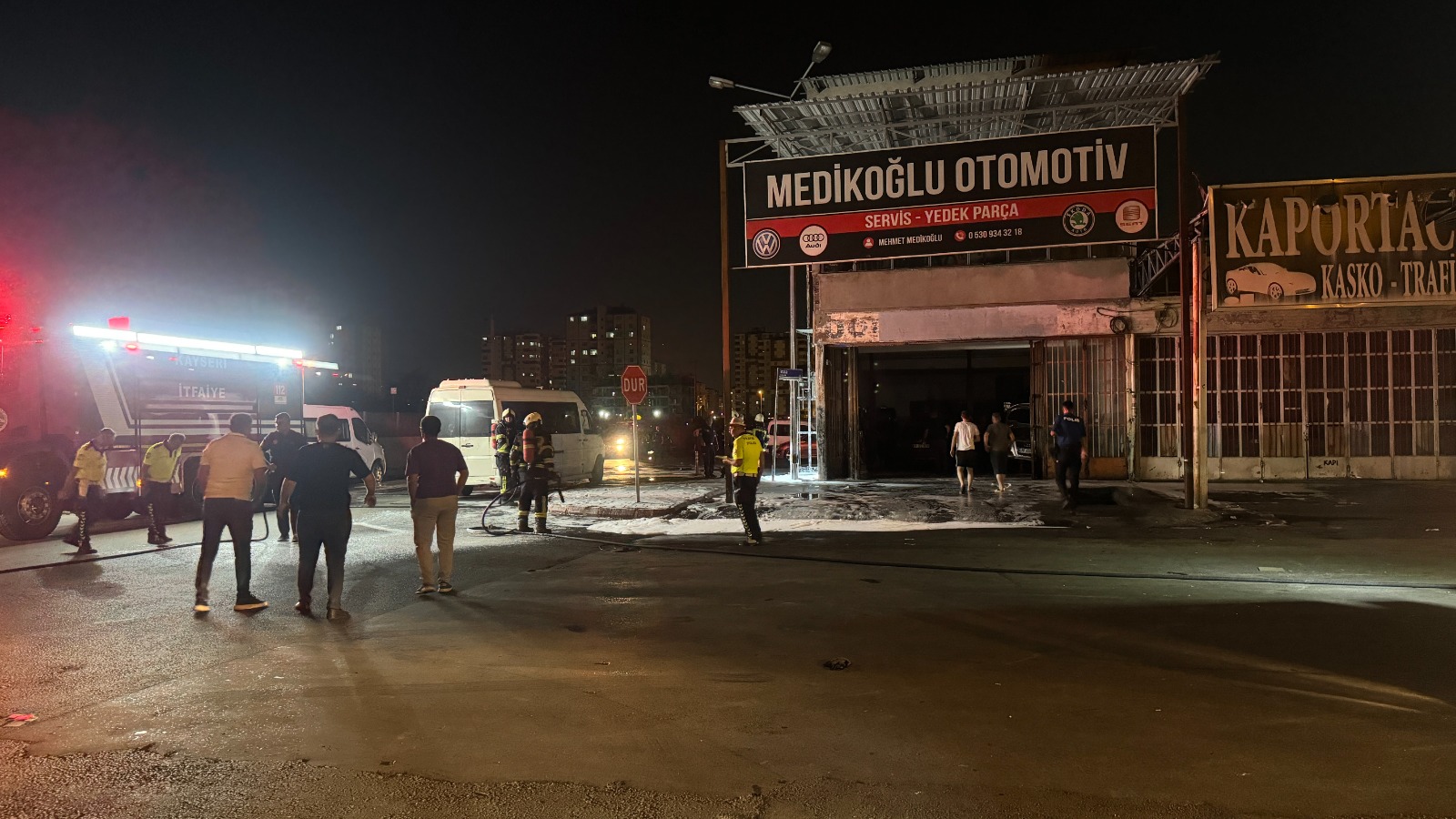 Kayseri’de Doğal Gaz Borusundaki Patlamanın Ardından Yangın Çıktı (1)