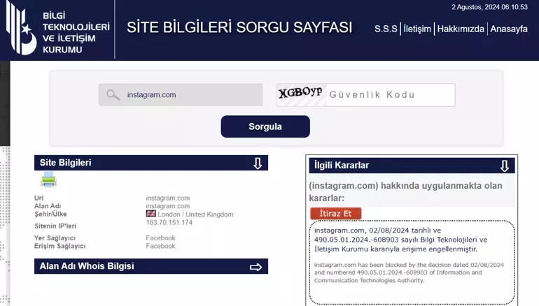 BTK'dan Instagram'a erişim engeli