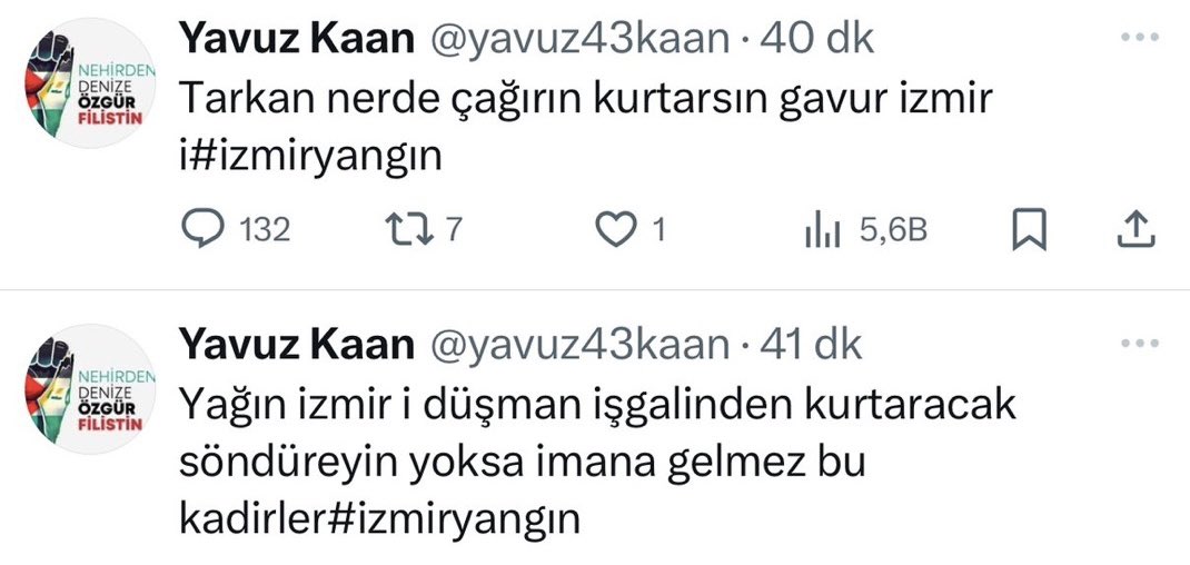 Yangının ardından sosyal medya platformlarında olayla ilgili birçok paylaşım yapıldı.