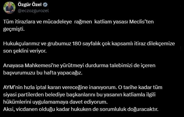 CHP'den kapsamlı yasaya kapsamlı itiraz