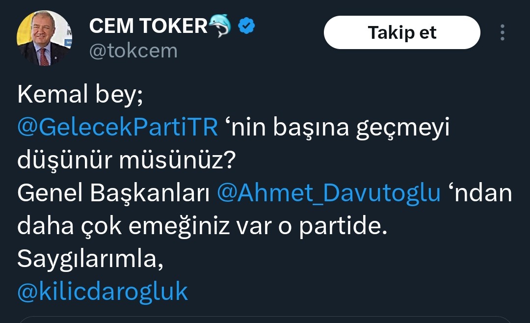 Cem Toker: Ahmet Davutoğlu‘ndan daha çok emeğiniz var o partide