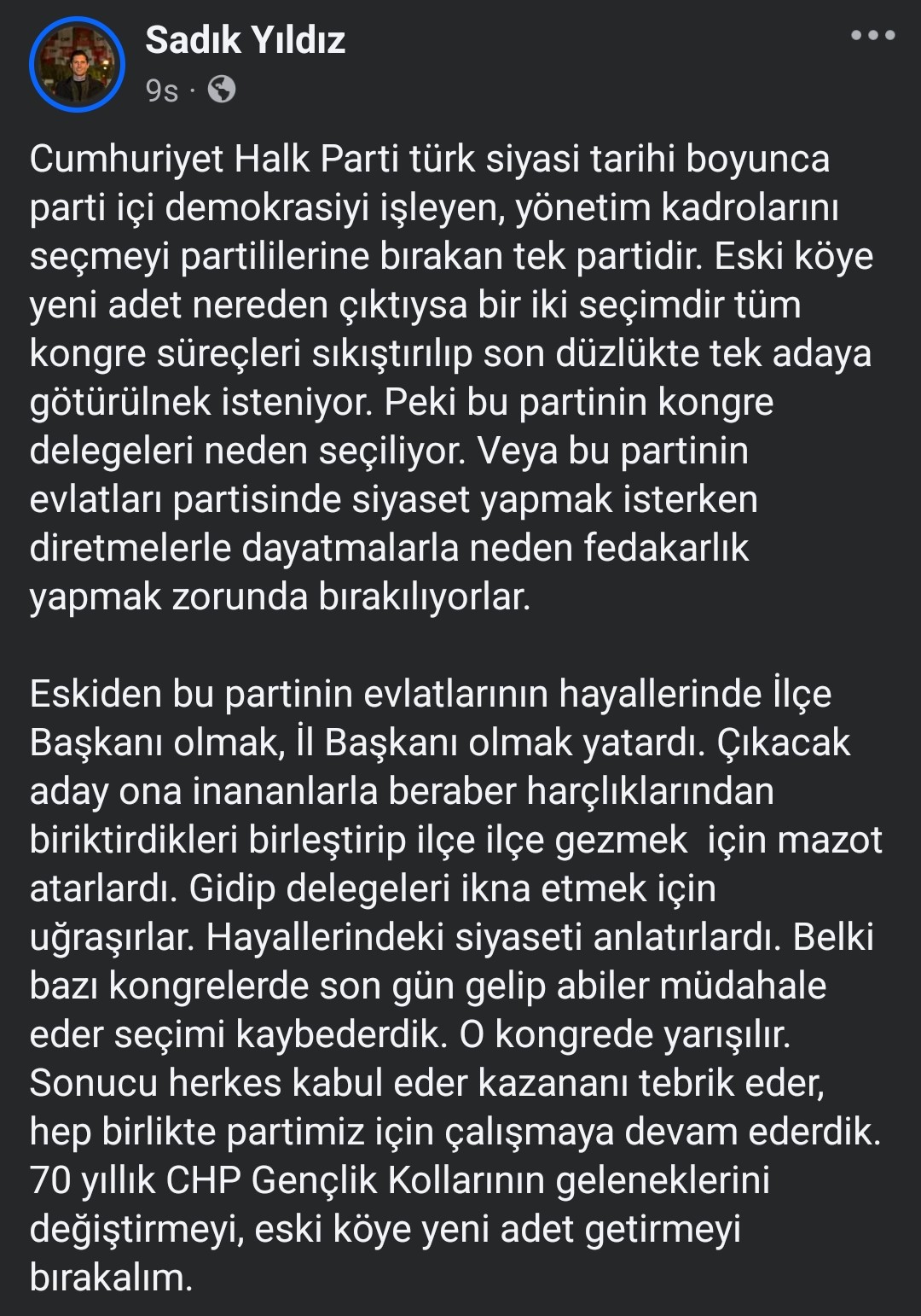 Sadık Yıldız: "Son düzlükte tek adaya götürülmek isteniyor"