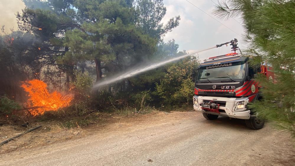 Çanakkale Orman Bölge Müdürlüğü ekipleri yangını kontrol altına almak için havadan 4 uçak, karadan ise 19 arazöz, 10 su tankeri ve 210 personelle yangına müdahale etti. 