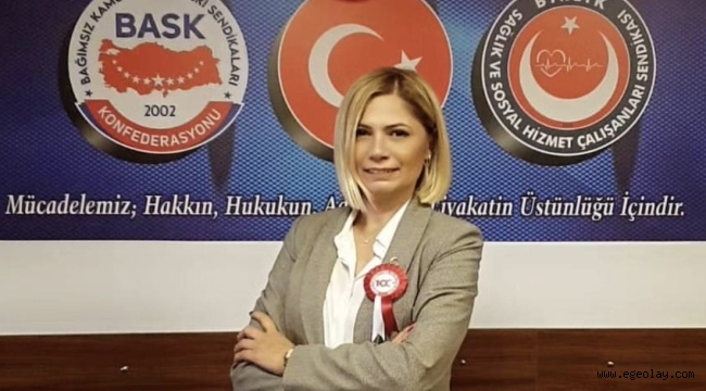 Birlik Sağlık Sen İzmir Şube Başkanı Berna Boran