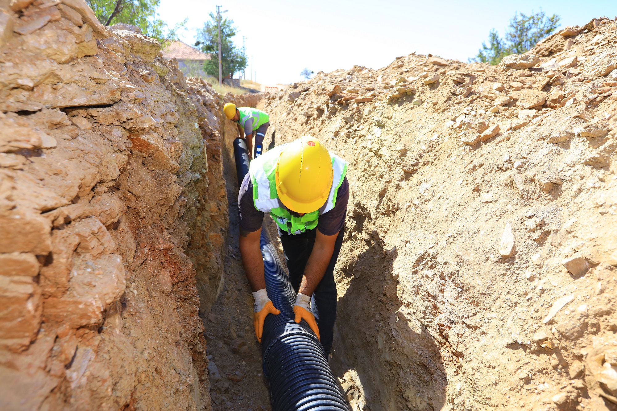 1100 metre uzunluğunda yeni kanalizasyon hattı