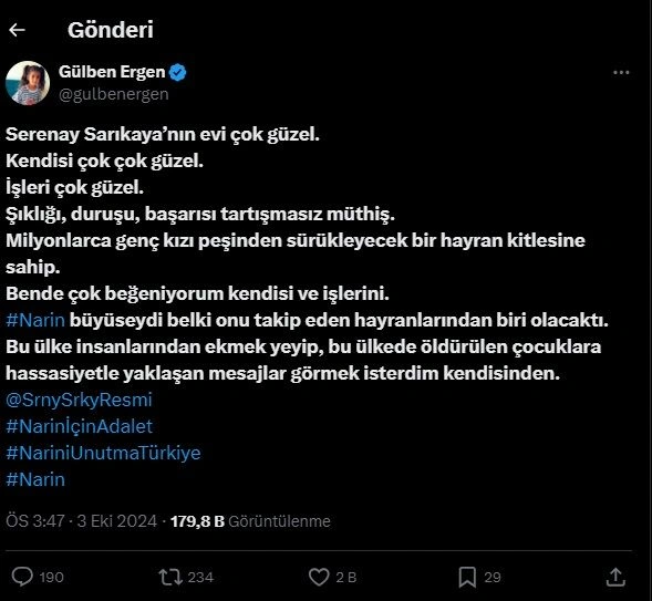 "Narin büyüseydi..."