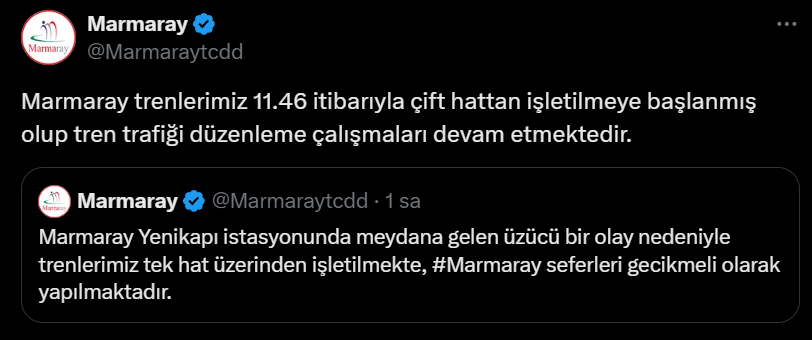 Marmaray'dan açıklamalar