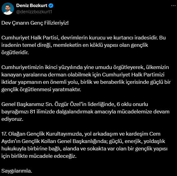 Deniz Bozkurt kararını sosyal medyadan duyurdu