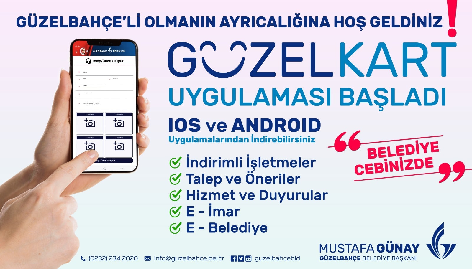 Güzelbahçeli olmanın ayrıcalığını tüm vatandaşlarımız yaşamış olacak