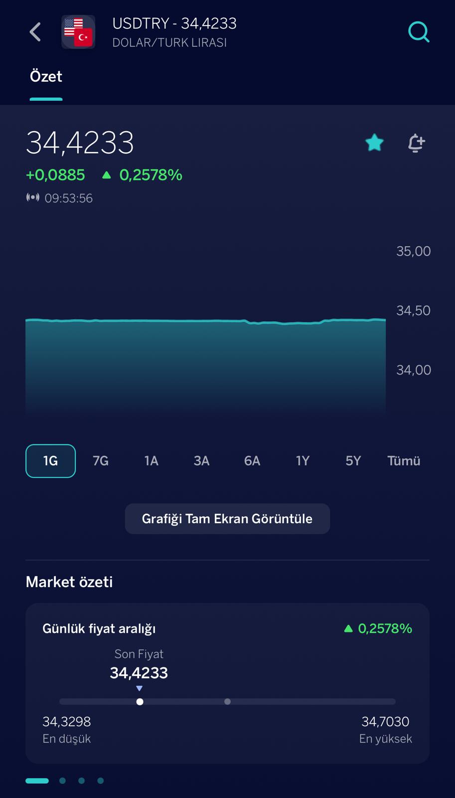 Dolar yükselişini bugün de sürdürdü