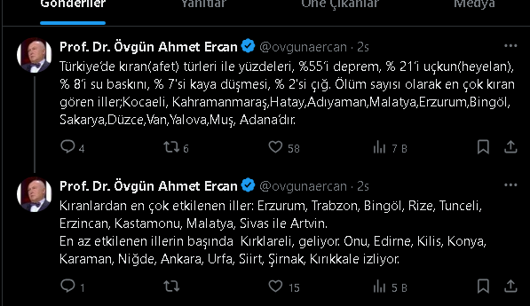 Ahmet Ercan Tweet