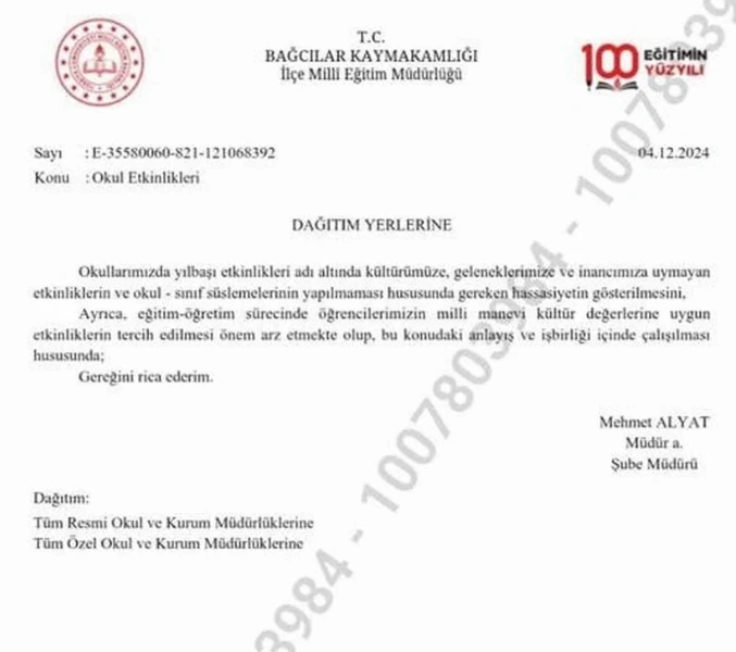 Milli Eğitim'den şoke eden karar: "Okullarda yılbaşı kutlamaları yasak!"