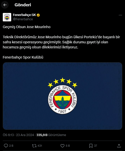 Fenerbahçe Jose Mourinho