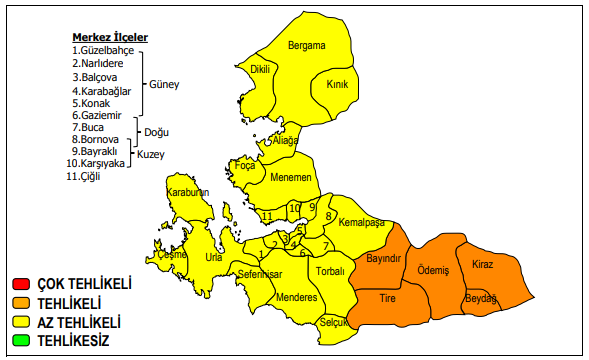 İzmir Için Sarı Kod Uyarısı