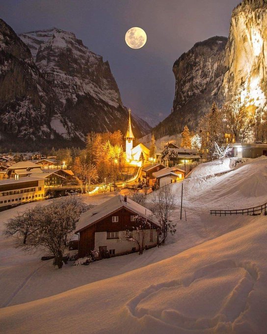 3. Lauterbrunnen, İsviçre: Karlar Altında Bir Masal Diyarı