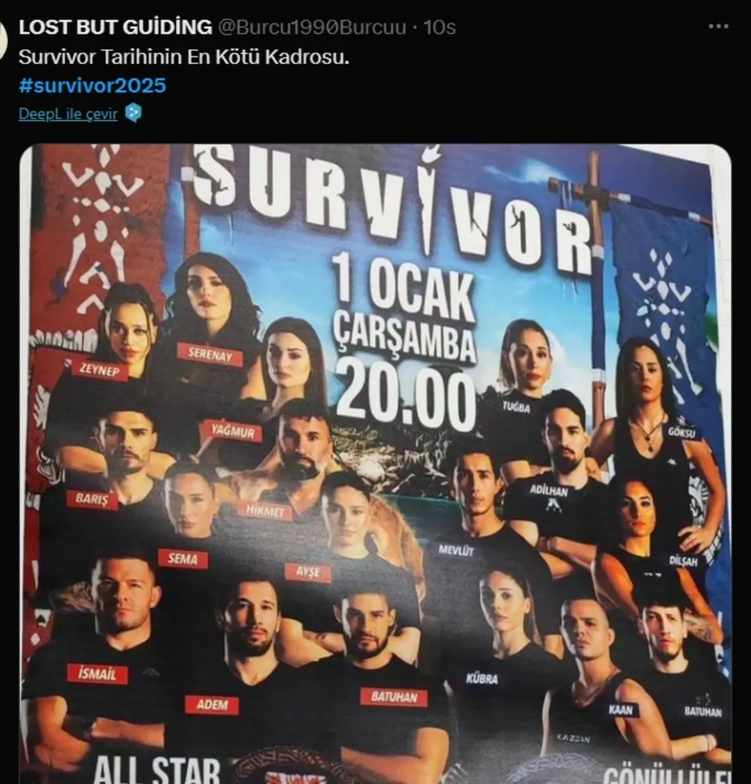 Survivor All Star 2025 için heyecan dorukta. Şimdilik resmi bir açıklama yapılmasa da afişte yer alan isimler şu şekilde: