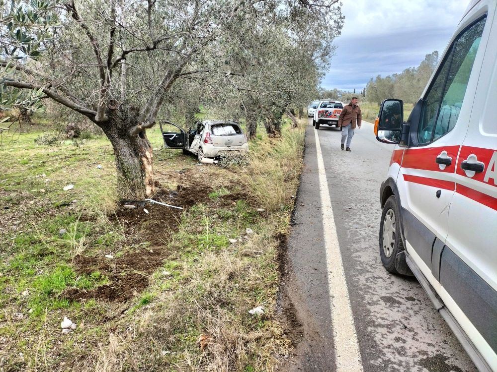 Kazada iki kişi yaralandı.