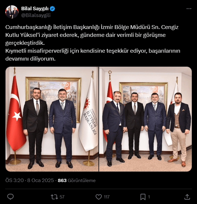 Bilal Saygılı Iletişim başkanlığı